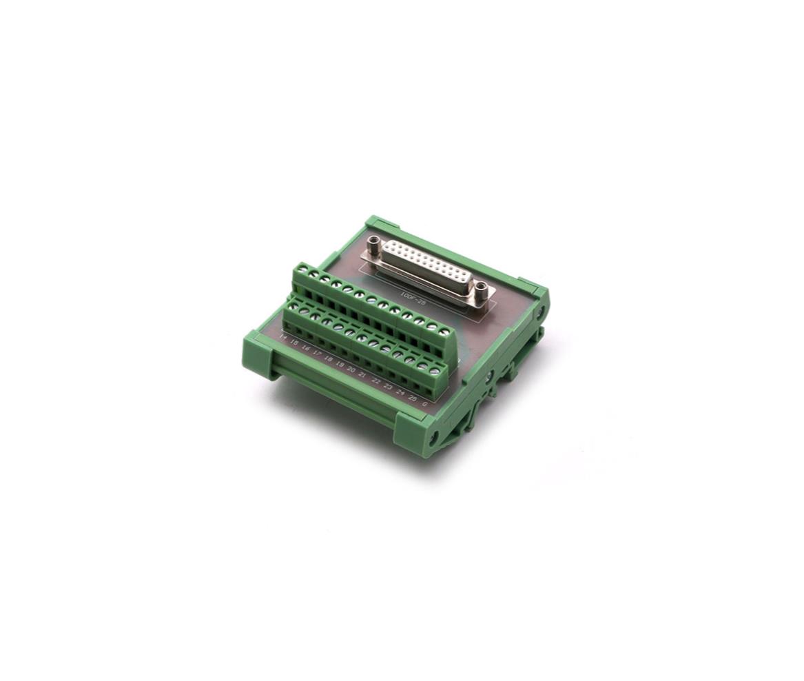 Connector - DB25 - DIN Rail Adapter Plate - Terminal Block