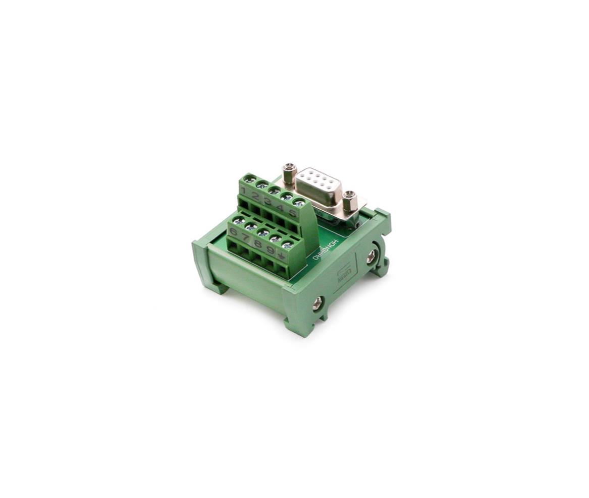 Connector - DB9 - DIN Rail Adapter Plate - Terminal Block