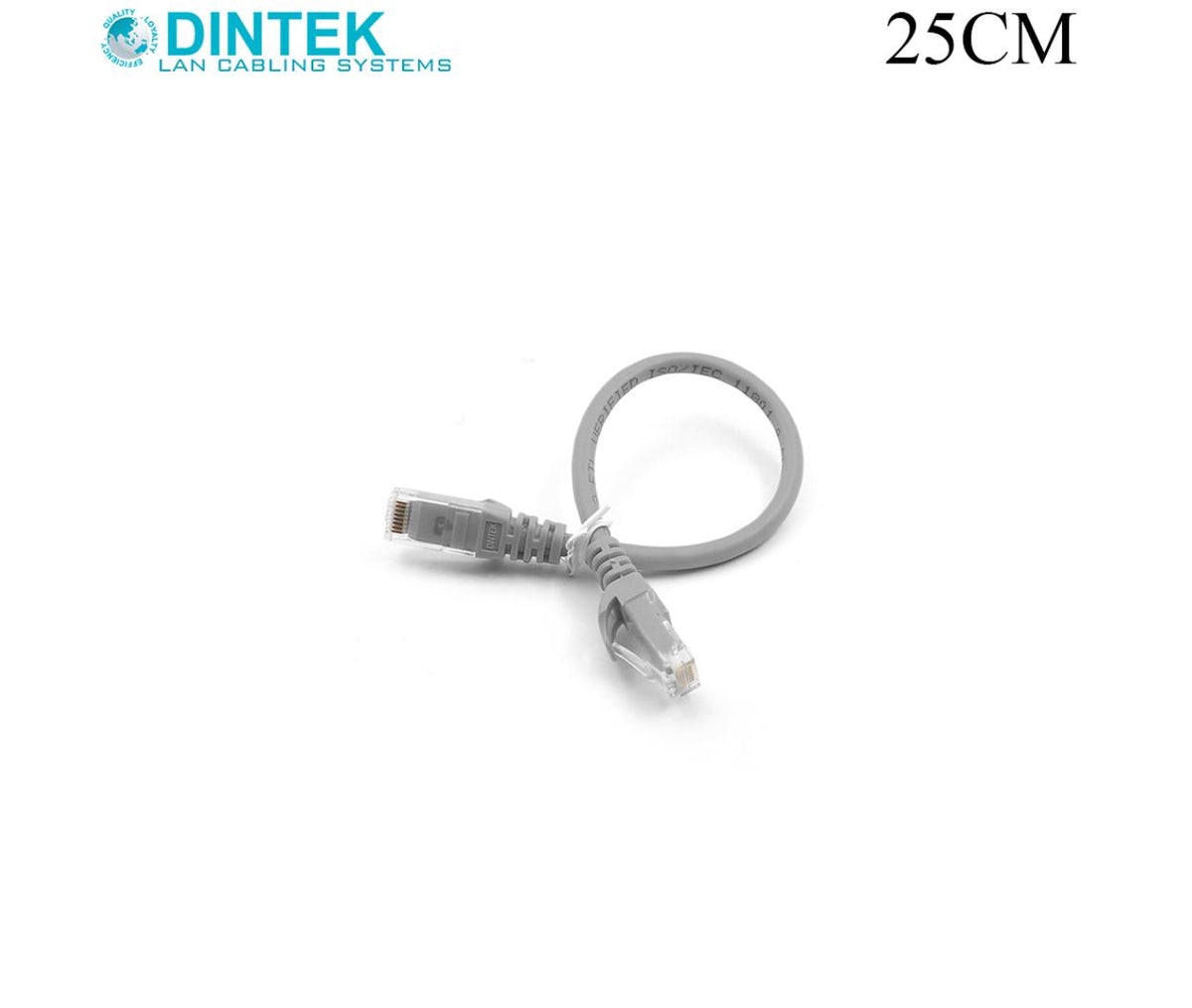 Dintek Patch Cord - CAT6 - UTP - 0.25M - Gray
