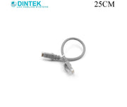 Dintek Patch Cord - CAT6 - UTP - 0.25M - Gray