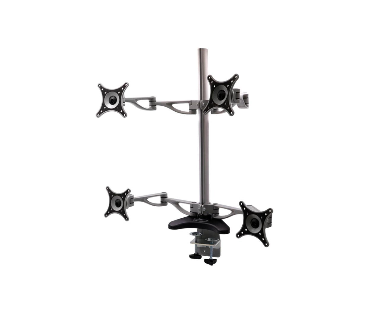 Bracket LCD - Desk Swivel - 4x LCD - Quad Arm - 10"~24" - 8 kg