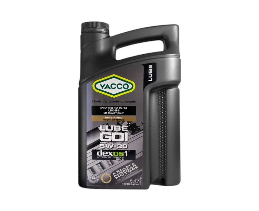 Yacco Lube GDI 5W30 Synthetic Engine Oil - 5 L - Made in France