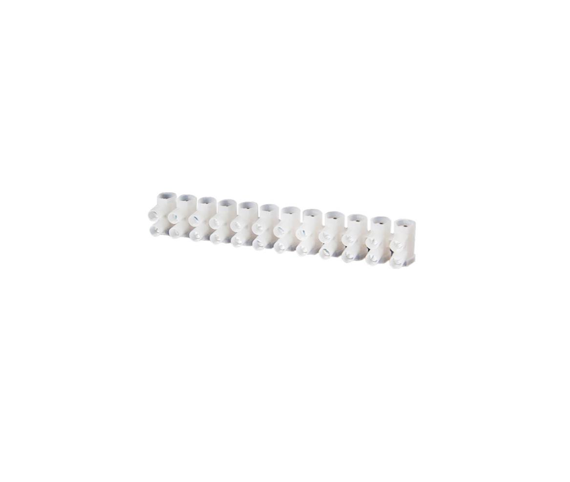 Barrier Terminal Block 35mm 12-Way White
