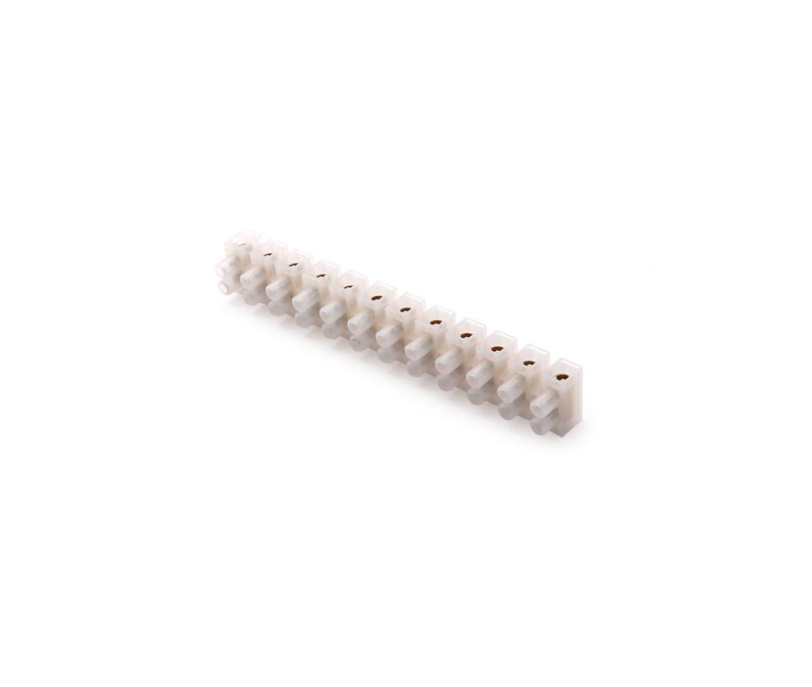 Barrier Terminal Block 25mm 12-Way White
