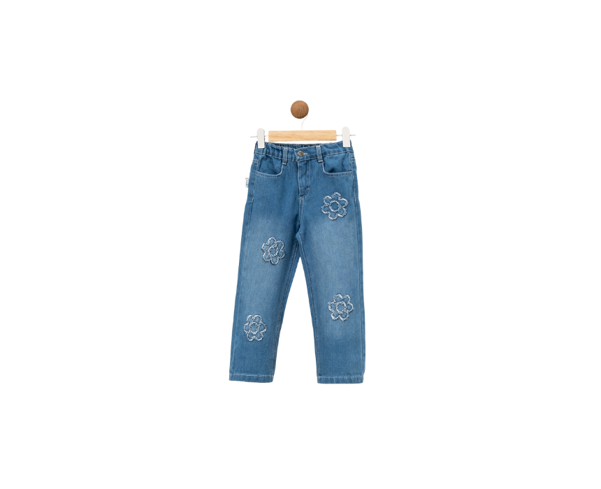Girls Child Daisy Embroidery