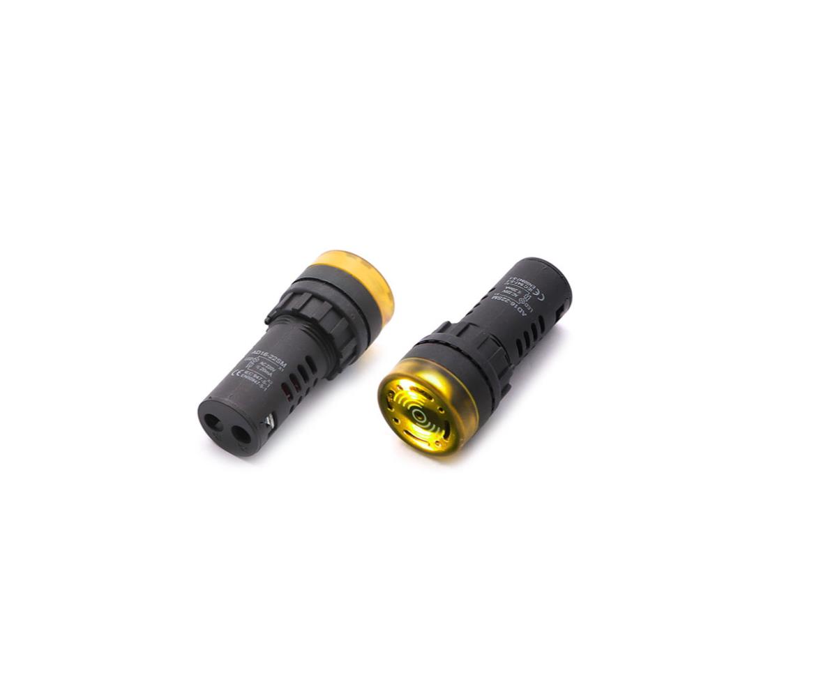 LED Indicator - 220V - 22mm - Yellow - Buzzer