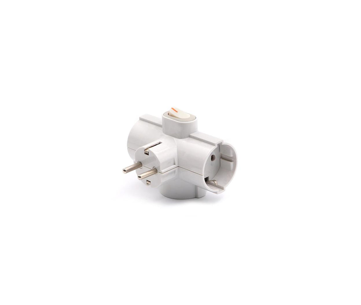 Electric Plug Adapter - EU - 3-Way - T-Shape - Schuco - Switch - 10A