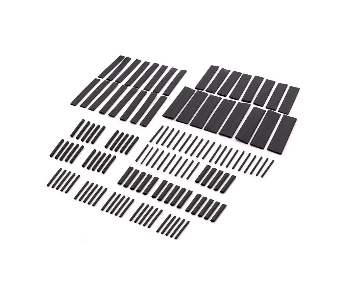 Heat Shrink Tube Set - Polyolefin - 172 Pcs - Black