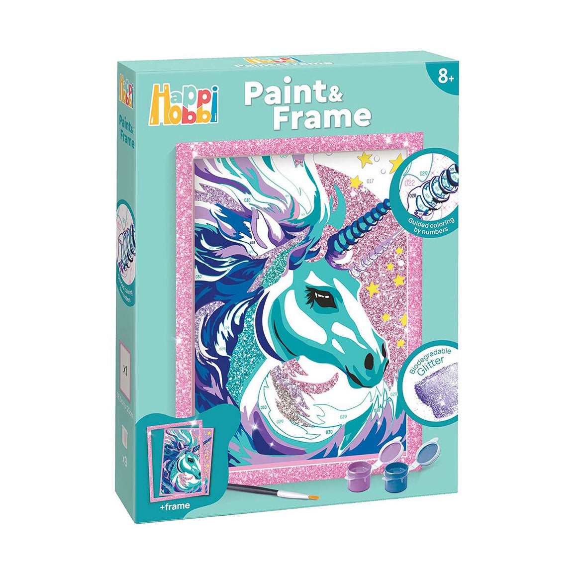HAPPIHOBBI PAINT & FRAME PAINT BY NUMBERS FAIRYTALE UNICORN by NEW LAND