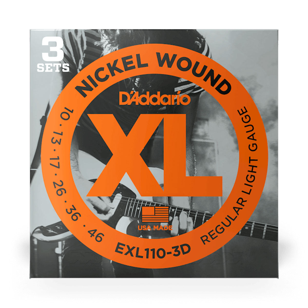 D’Addario EXL110-3D Regular Light Electric Guitar Strings Pack of 3