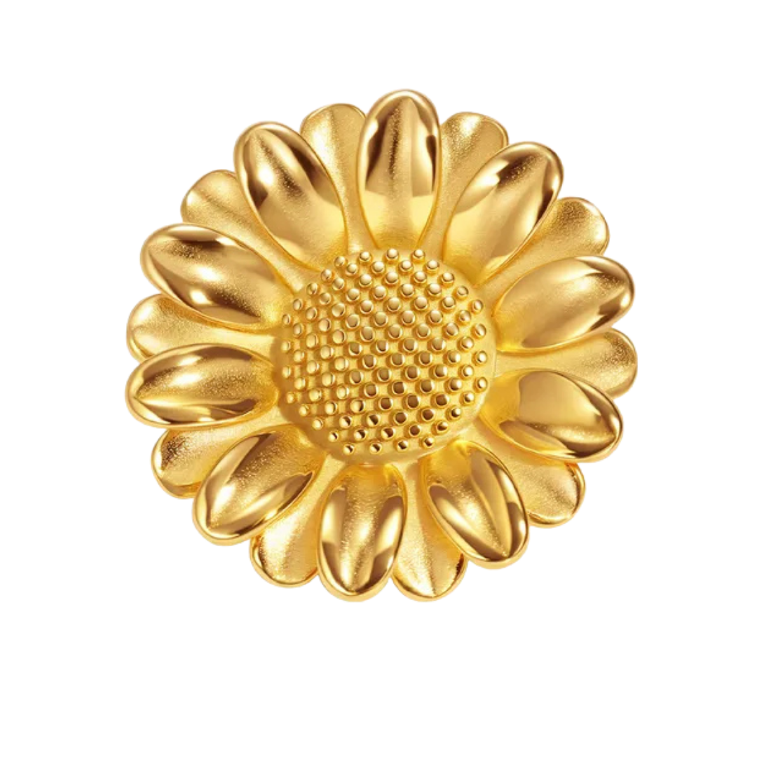 Marguerite Dorée Stainless Steel Pin