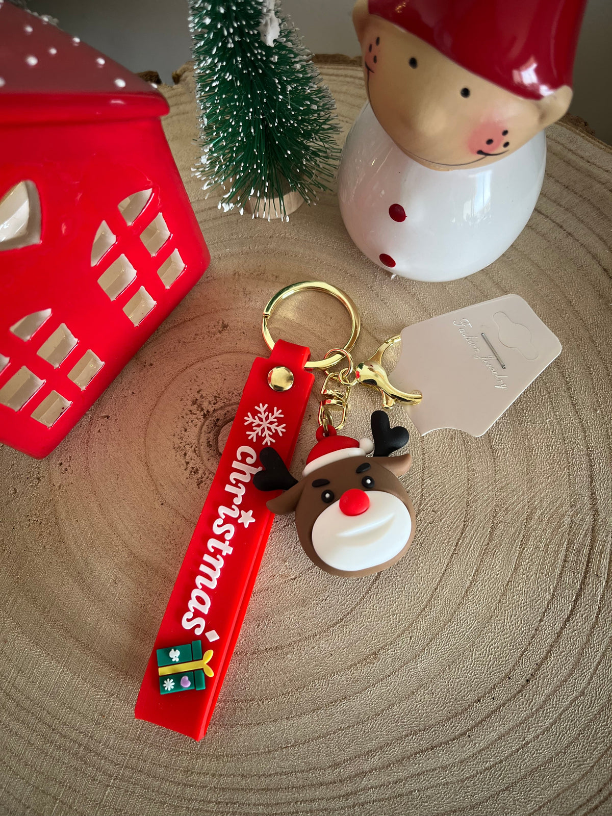 Christmas Keychain With 3D Designs And Silicone