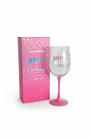 Birthday Wine Glass Festive Design