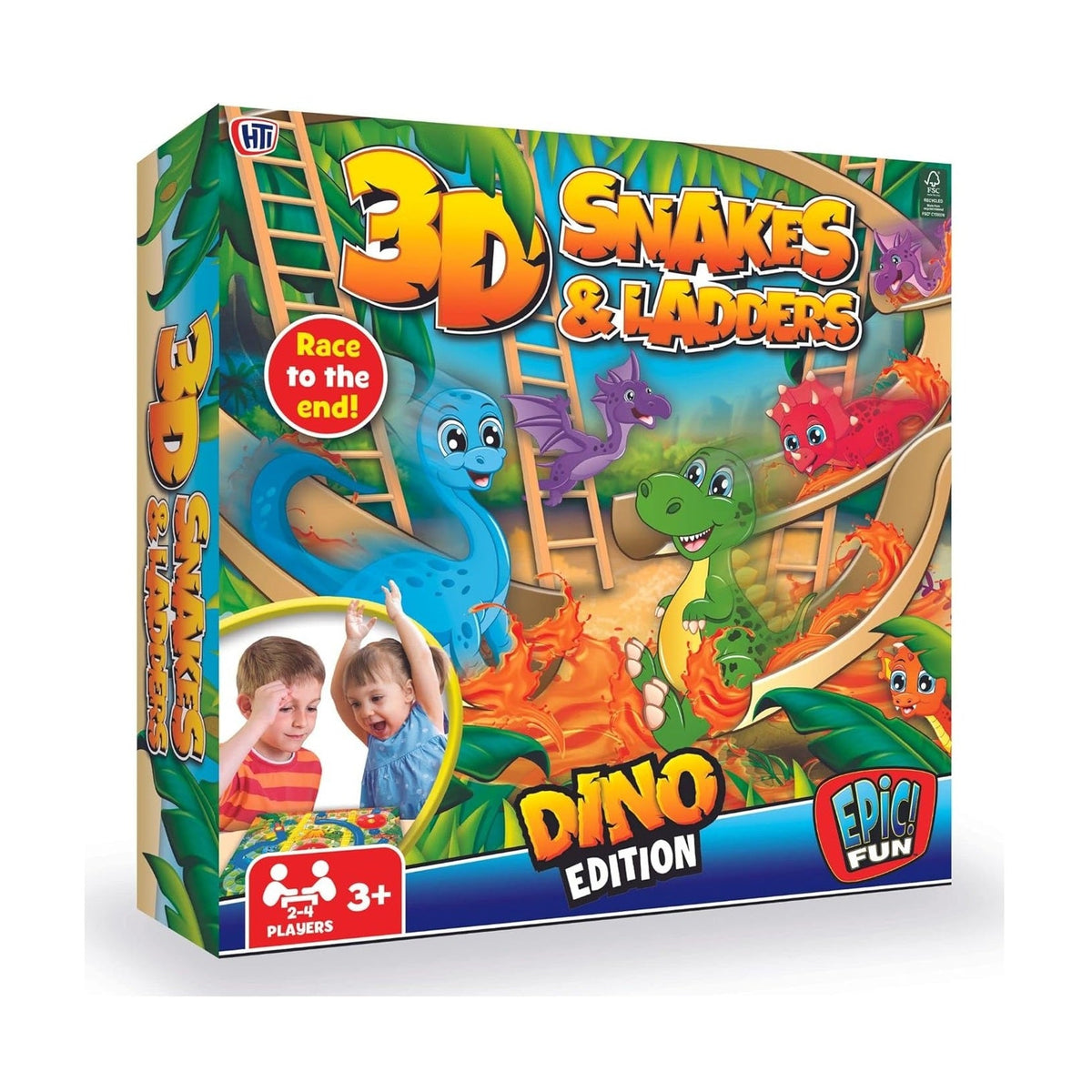 EPIC FUN! Dinosaur Edition Snakes & Ladders by EPIC FUN!