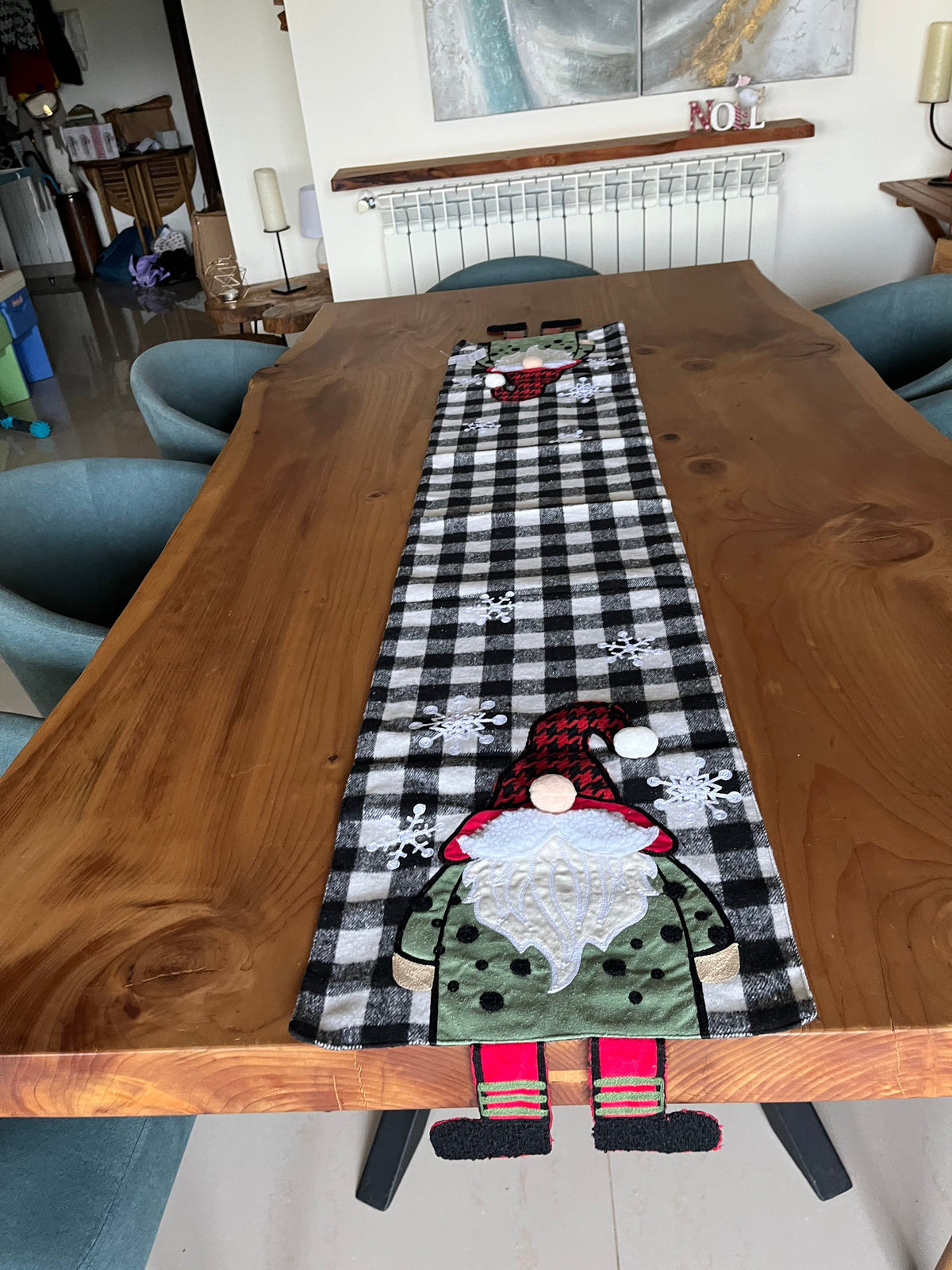 Christmas Wool Gnome Table Runner 33x180cm