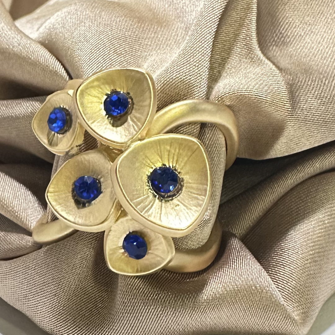 Scarf Ring Clip - Scarf Buckle- Floral Cluster