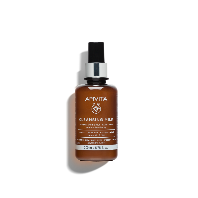 Apivita 3-in-1 Cleansing Milk Face & Eyes 200ml