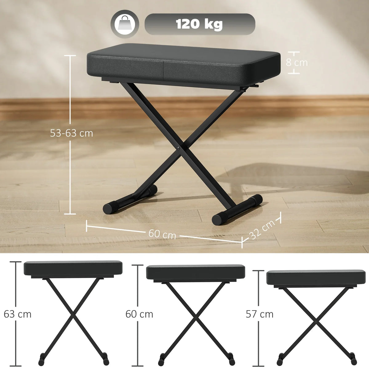 Rectangular Piano Bench