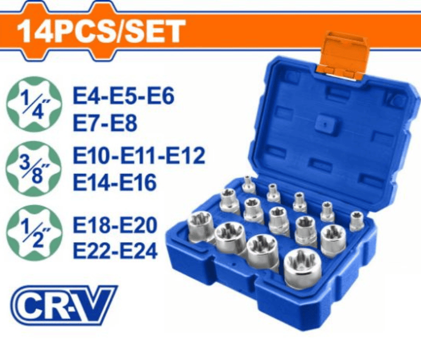 Wadfow E-Type Socket Set 14 Pcs