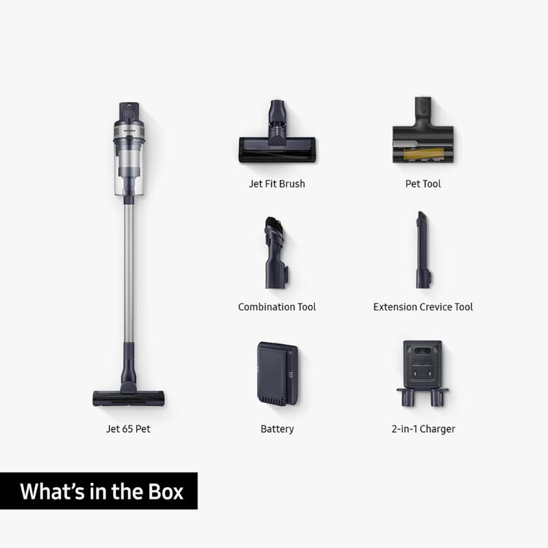 Jet 65 Stick VC with More Advanced Cleaning Performance and Digital Inverter Motor, 150W Vacuum Cleaner Jet 65 Stick VC with More Advanced Cleaning Performance and Digital Inverter Motor, 150W Jet 65 Stick VC with More Advanced Cleaning Performance and Digital Inverter Motor, 150W Samsung