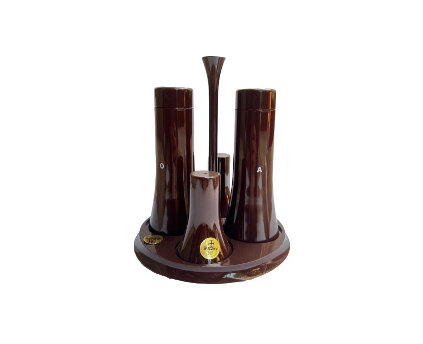 Guzzini Pagoda Oil Salt Pepper Vinegar Set