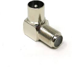 L-Type Female To Male PAL RF TV Cable Connector