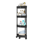 4 Layers Corner Storage Rack With Wheels
