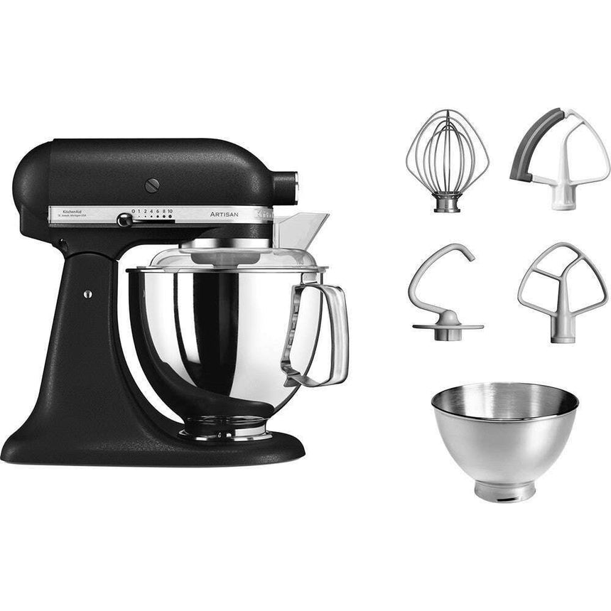 The German Outlet, KitchenAid, 4.8 L Artisan Stand Mixer, Cast Iron Black