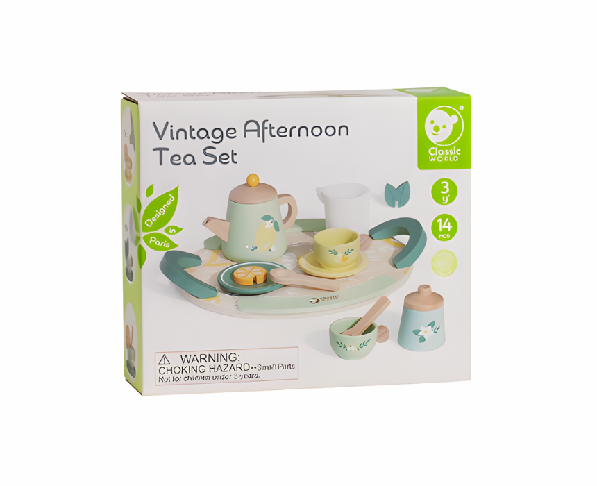 Classic World Wooden Tea Set