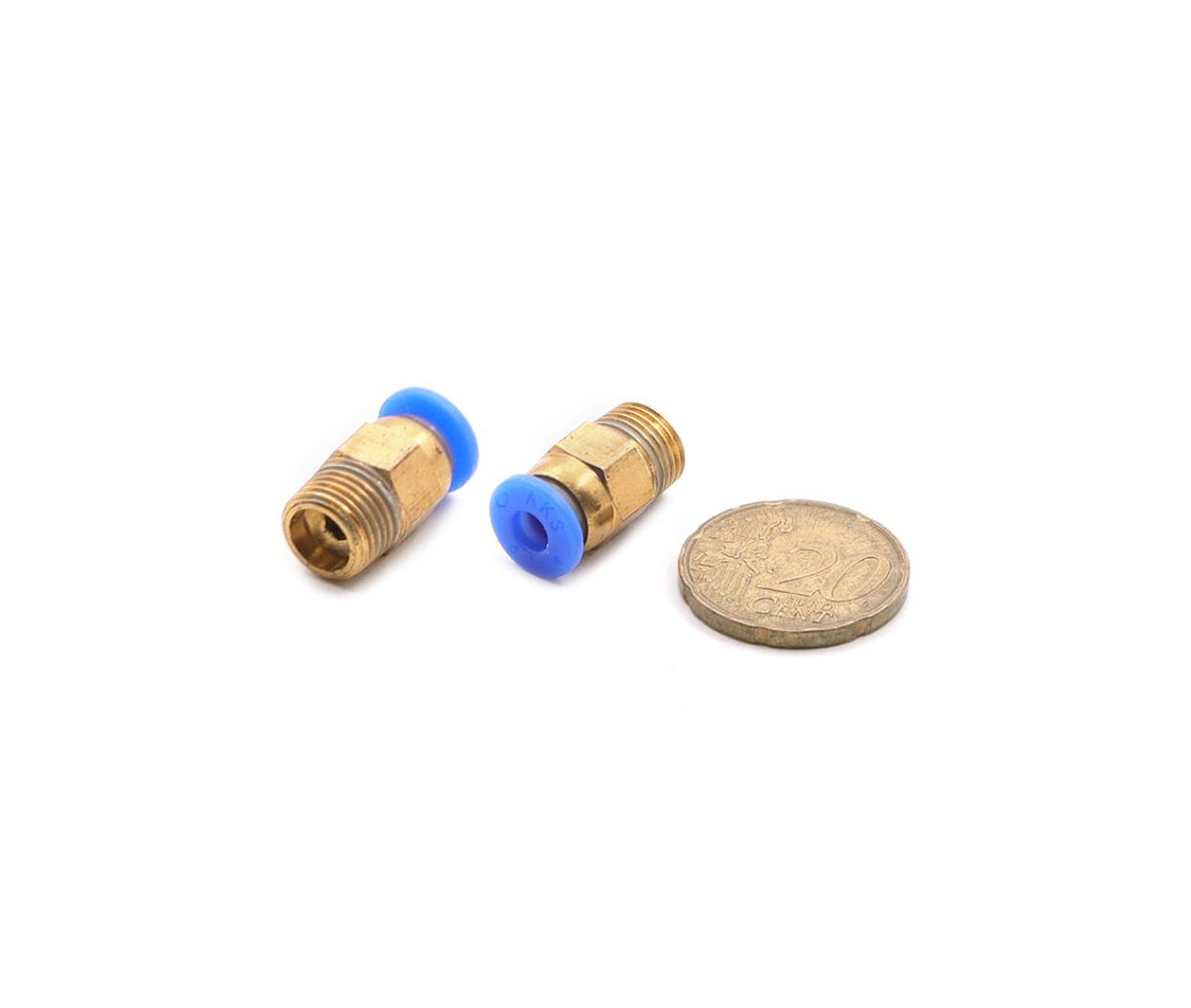 3D Printer Parts - Remote J-Head Feed Connector - 1.75mm/8mm
