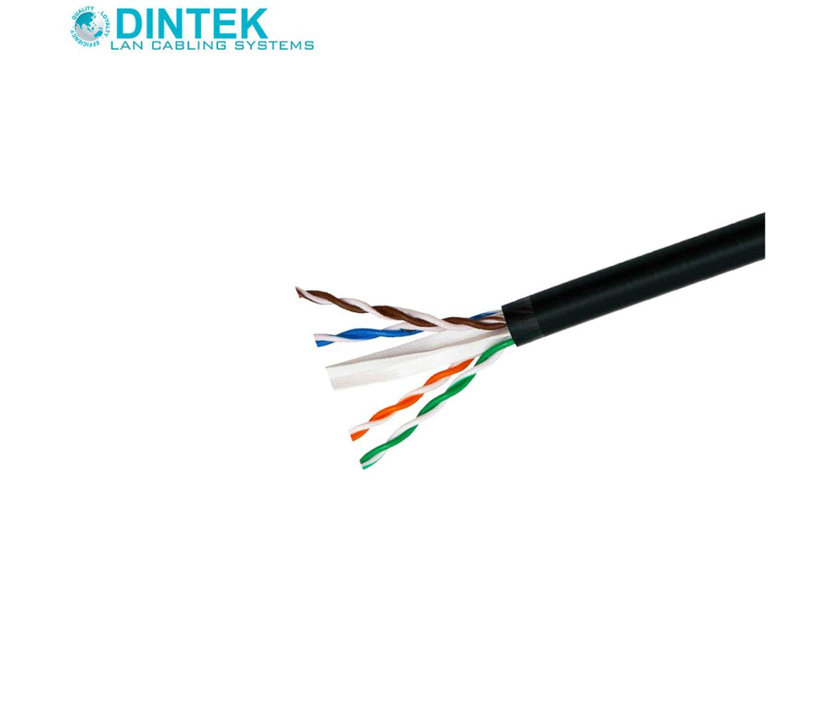 Dintek CAT6 UUTP Network Cable 0.5mm Roll 305m Outdoor