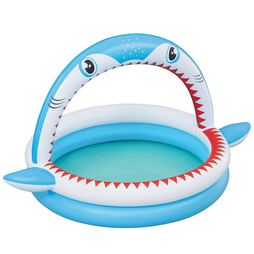 Sharktastic Sprinkler Play Pool 163x127x92cm Kids Inflatables Sharktastic Sprinkler Play Pool 163x127x92cm Sharktastic Sprinkler Play Pool 163x127x92cm Bestway