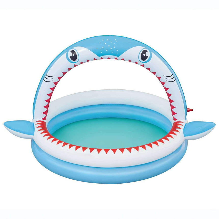 Sharktastic Sprinkler Play Pool 163x127x92cm Kids Inflatables Sharktastic Sprinkler Play Pool 163x127x92cm Sharktastic Sprinkler Play Pool 163x127x92cm Bestway