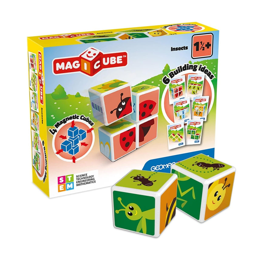 Geomag Magicube Small Animals Building Set, STEM Educational Toy by Geomag