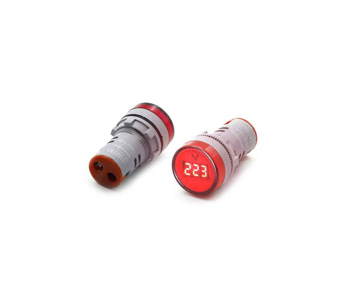 LED Indicator - 220V - 22mm - Red - Voltage Display
