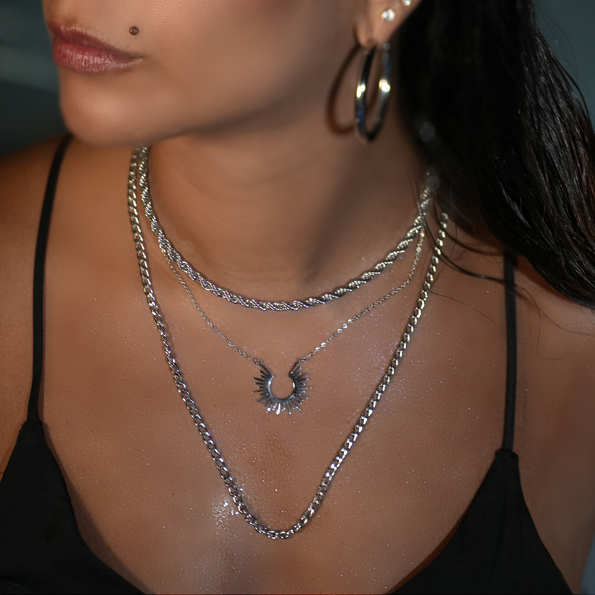 Sun Ray Pendant Necklace