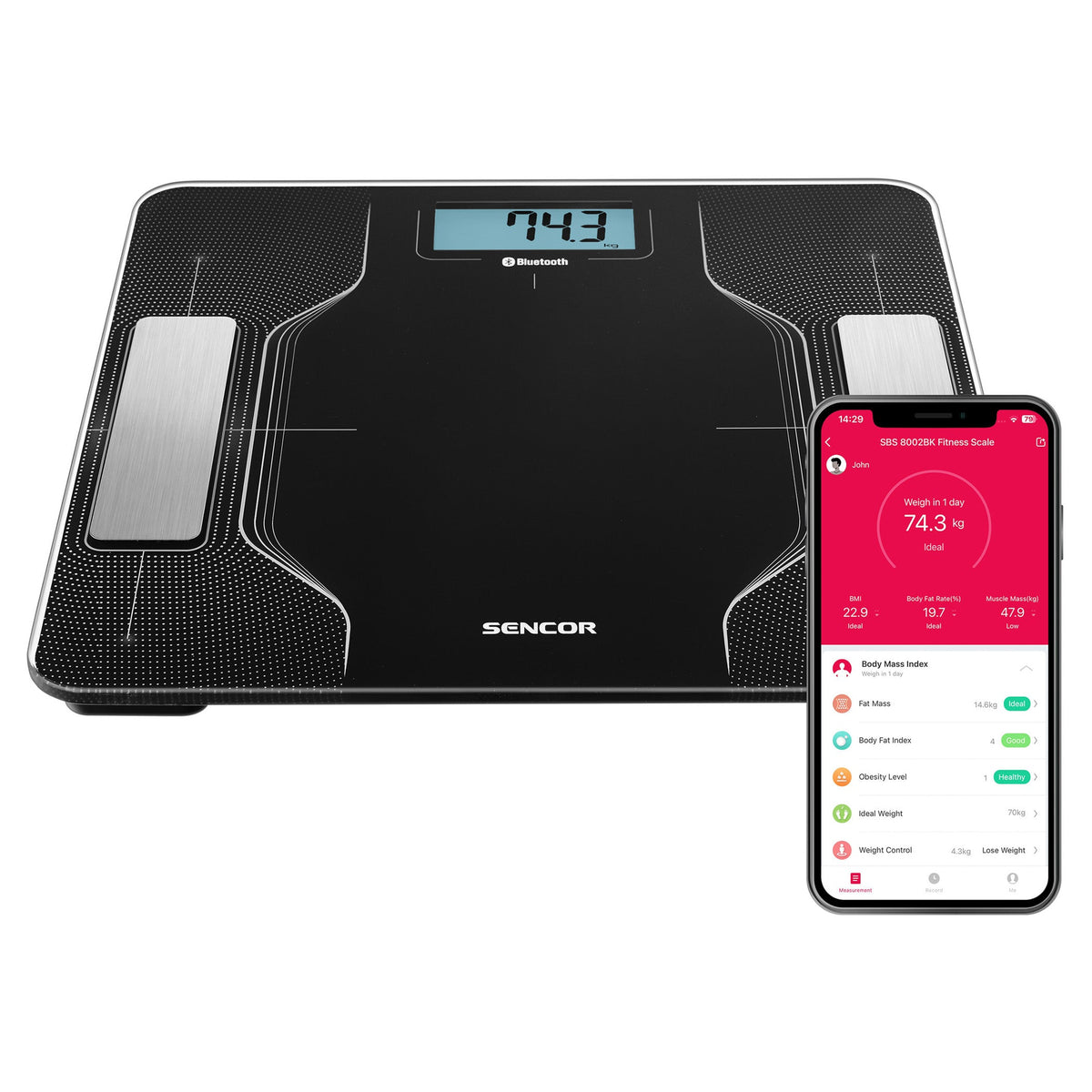 Smart Personal Scale, Black Weight Scale Smart Personal Scale, Black Smart Personal Scale, Black Sencor