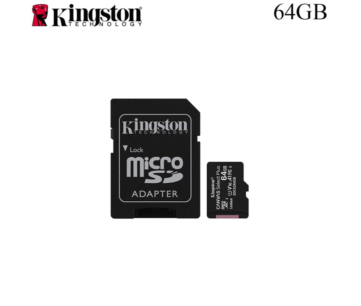 Kingston Micro SDXC Card 64GB Class 10 with Adapter SDCS2
