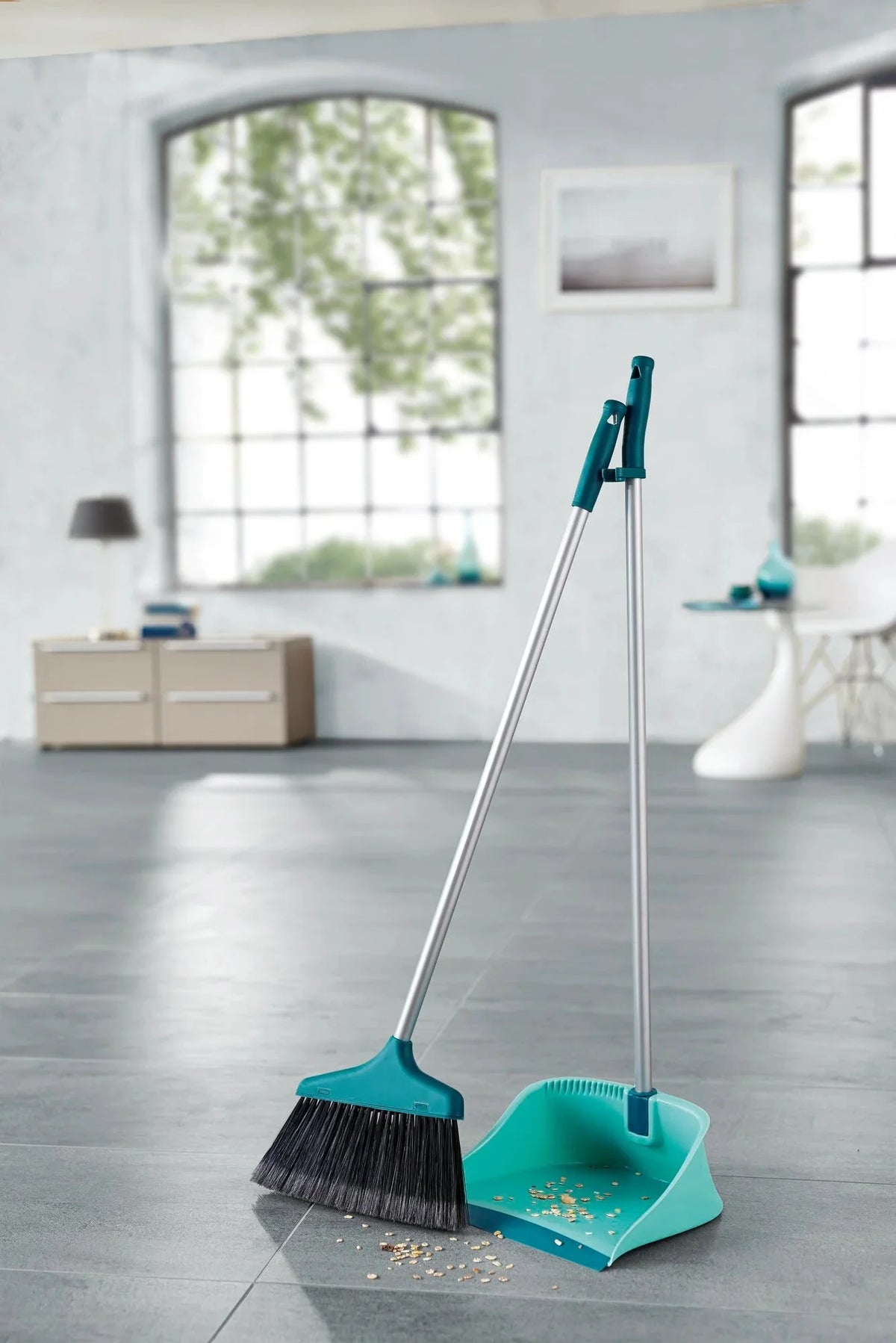 Sweeper Set With Handle & Open Dust Pan Home cleaning Sweeper Set With Handle & Open Dust Pan Sweeper Set With Handle & Open Dust Pan LEIFHEIT