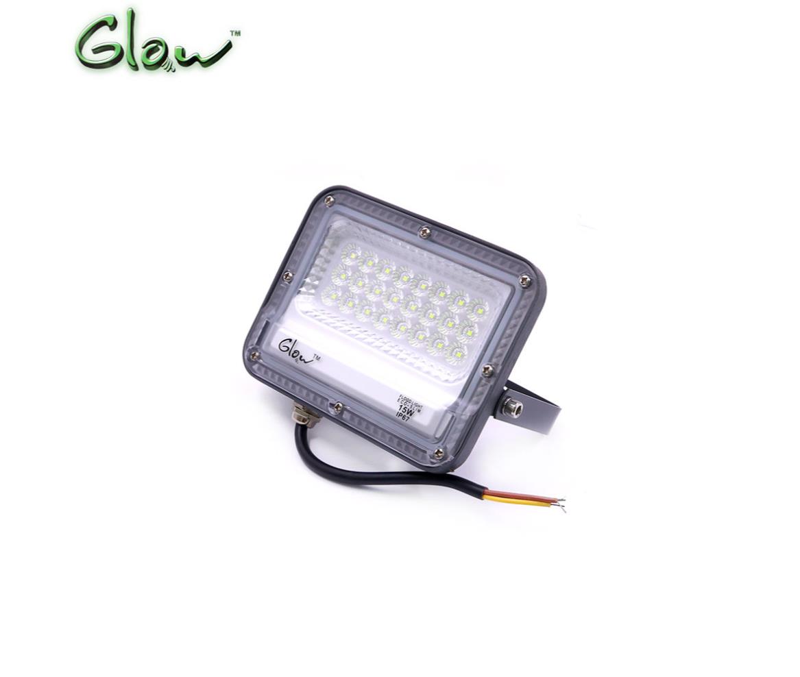 LED Floodlight - 220V AC - 15W - Green - Glow