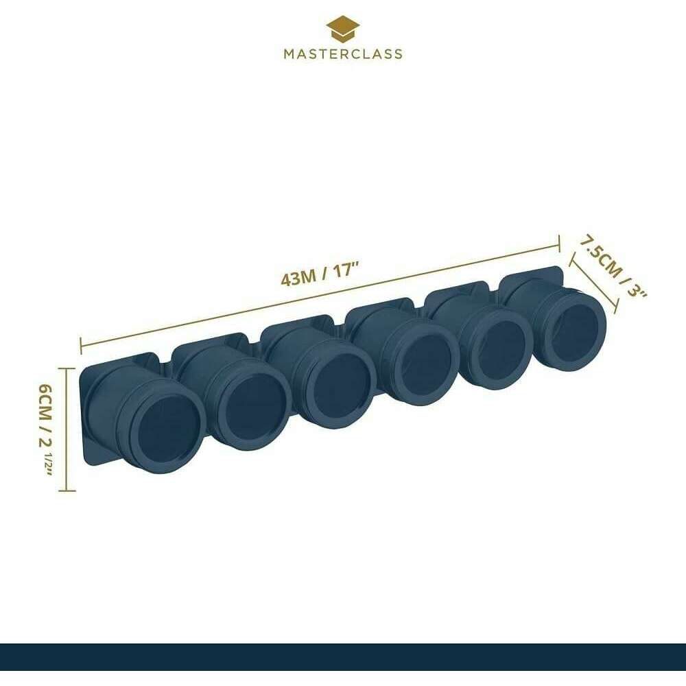 MasterClass 6 Jar Magnetic Spice Rack spice rack MasterClass 6 Jar Magnetic Spice Rack MasterClass 6 Jar Magnetic Spice Rack KitchenCraft