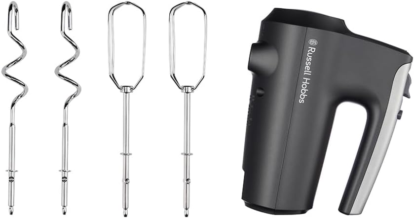 5 Speeds Charcoal Hand Mixer - 185W Cake Mixer 5 Speeds Charcoal Hand Mixer - 185W 5 Speeds Charcoal Hand Mixer - 185W Russell Hobbs
