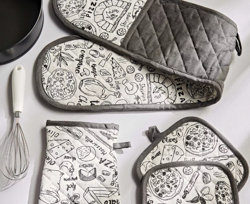 Pizzeria Double Oven Gloves Cotton