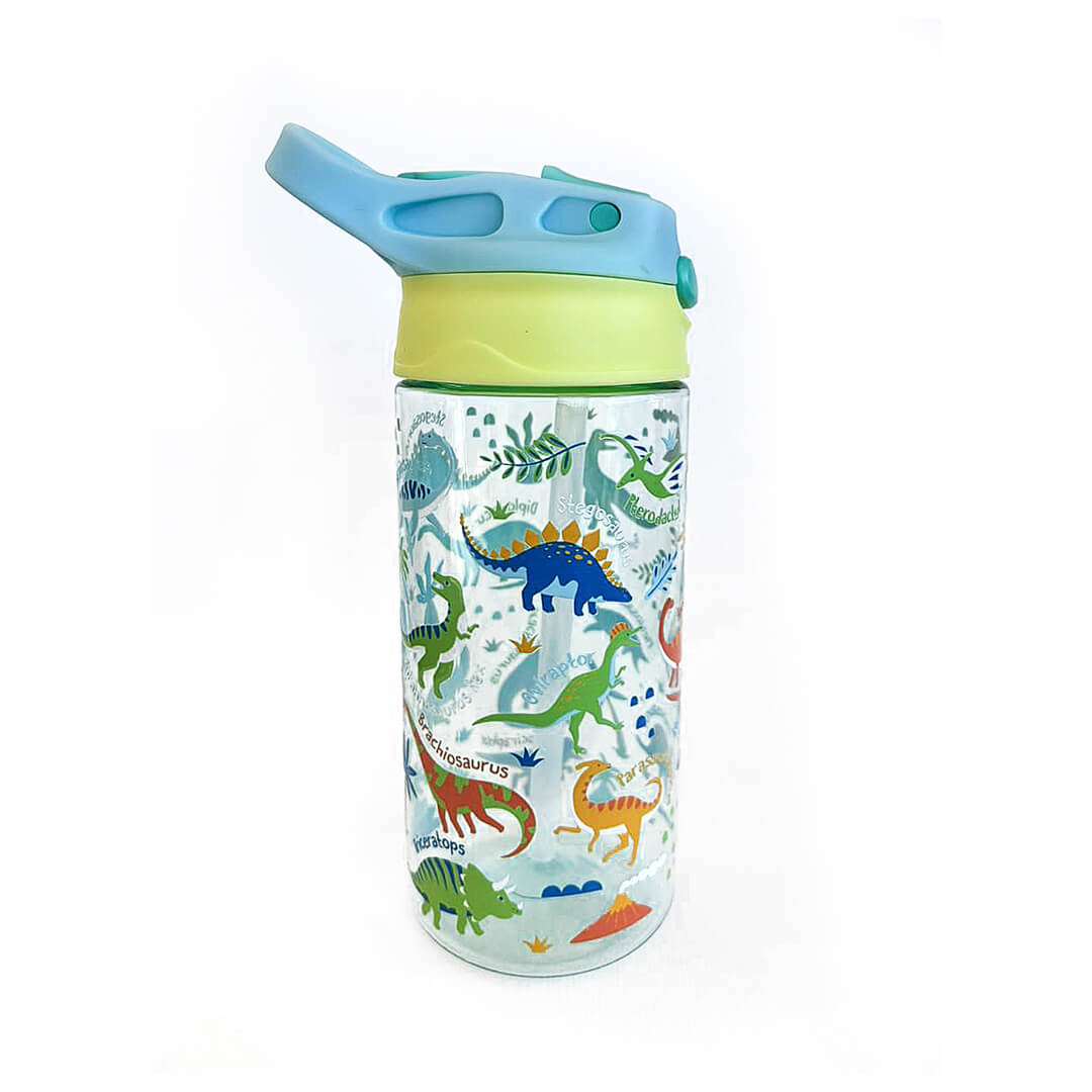 420 ml BPA-Free Water Bottles for Boys - Dino & Football Dinosaur Multicolor