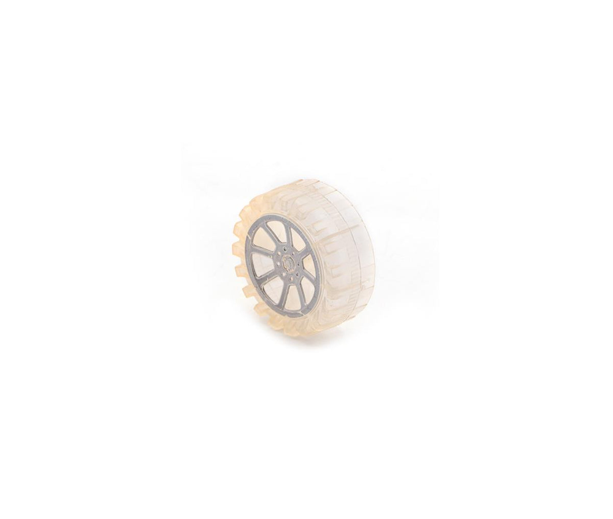 Rubber Tire Wheels 55mm Silver Rim