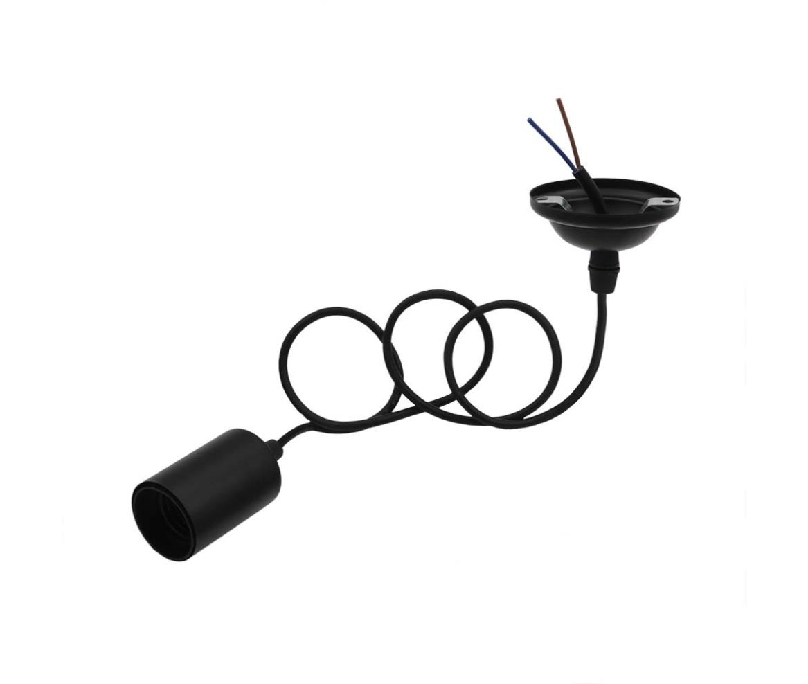 Pendant Bulb Socket - E27 - Metal Black