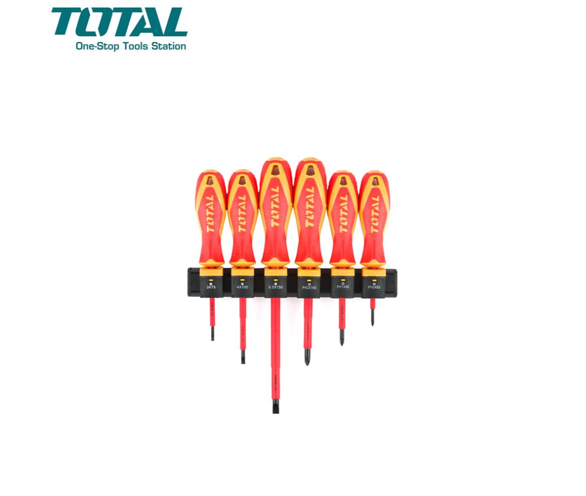 Screwdriver Set - Insulated Shank - 6 Pcs - Total