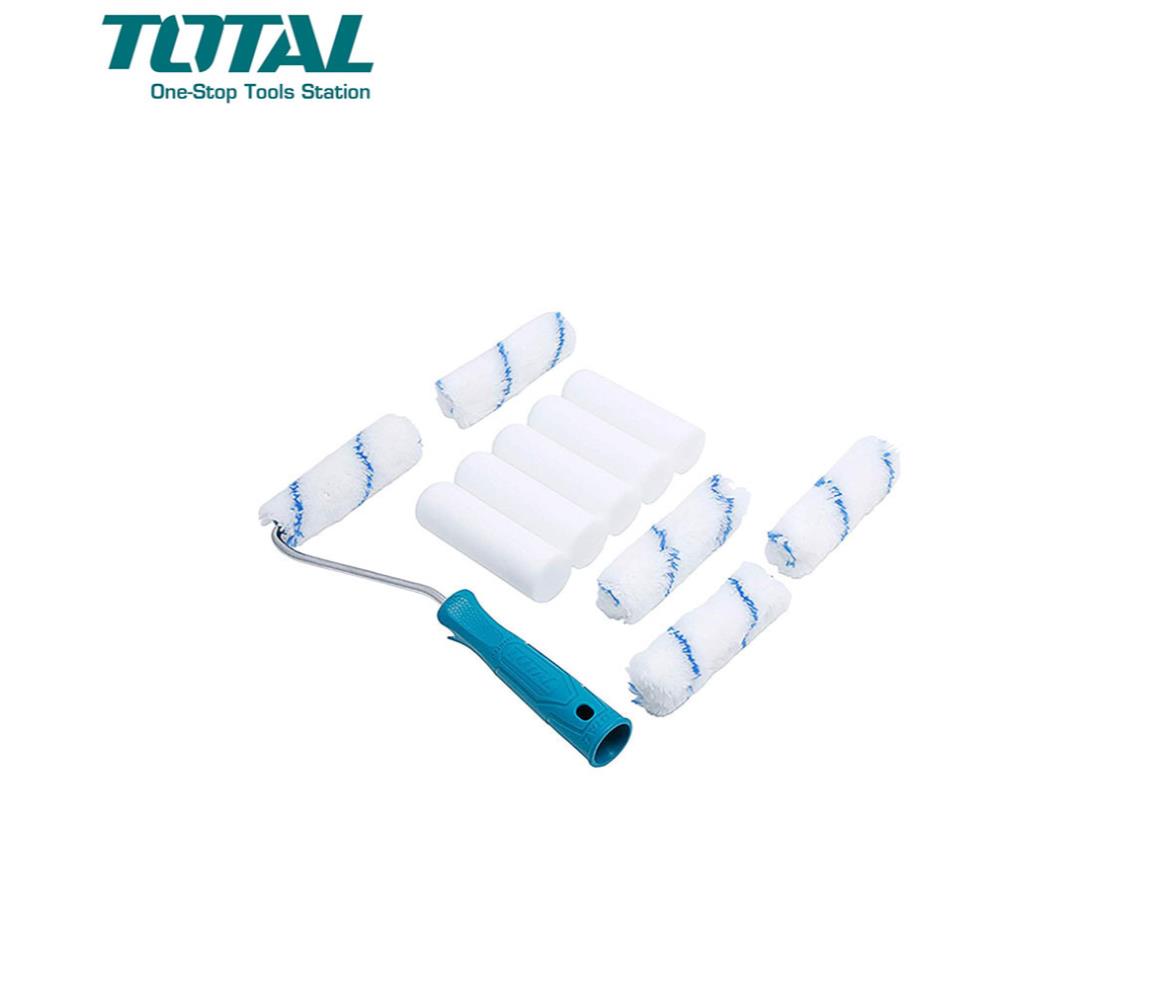 Roller Brush Set - Short Handle 4" - 12 Pcs - Total