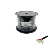 Audio Cable - Microphone Stereo 6.0mm - 2x50 Wire - Black - 100M