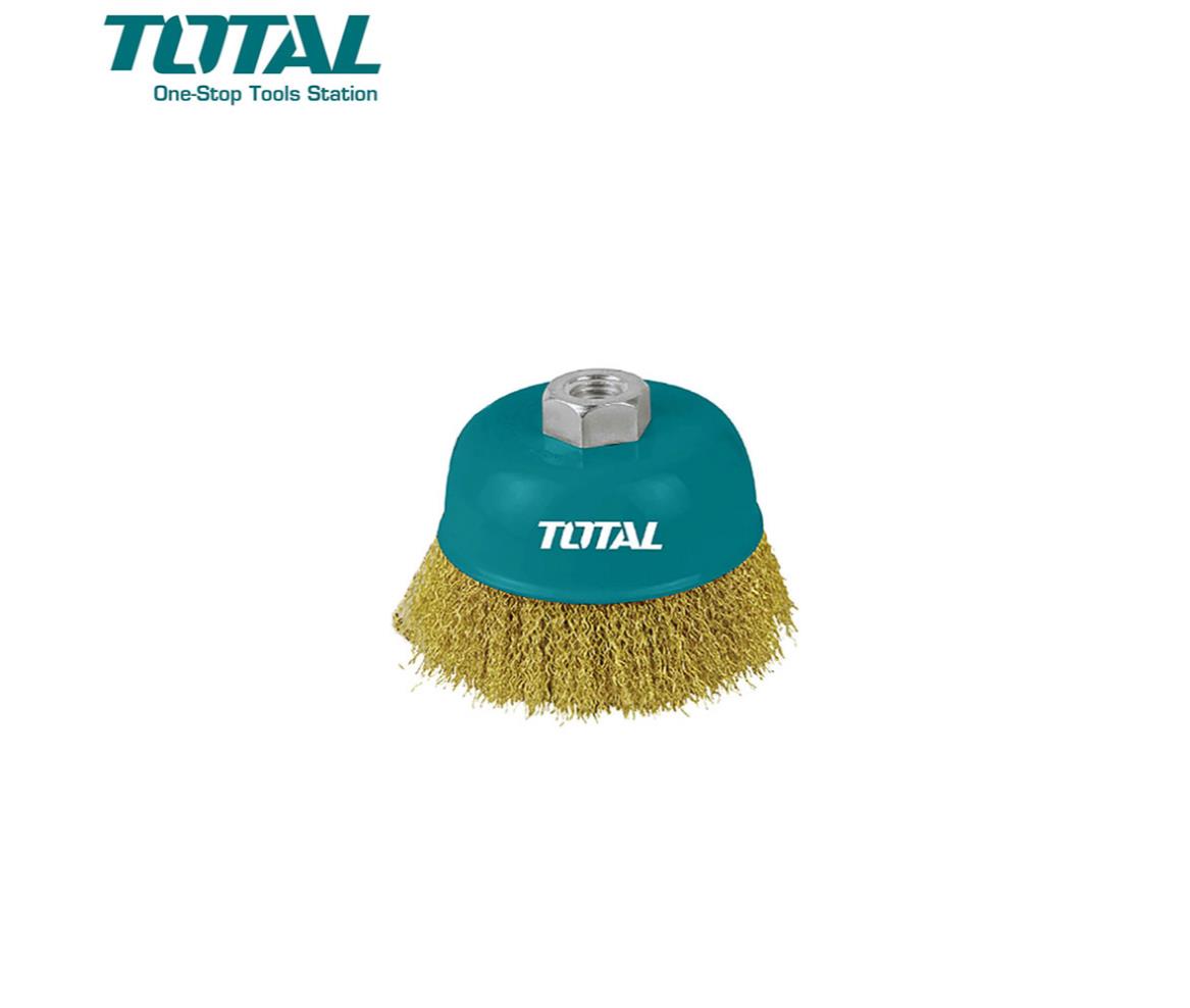 Drill Bit - Wire Cup Brush - 75x0.3mm - Thread - Total